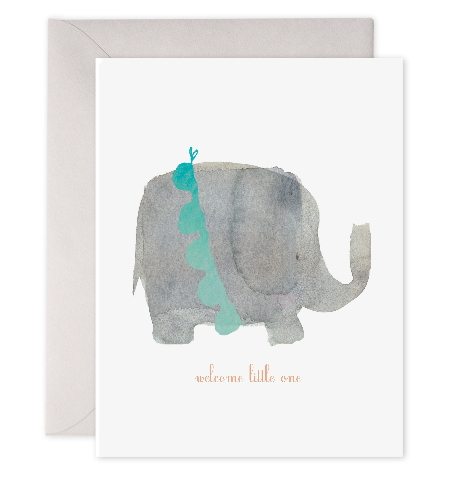 {E. Frances Paper} Welcome Little One Elephant Card